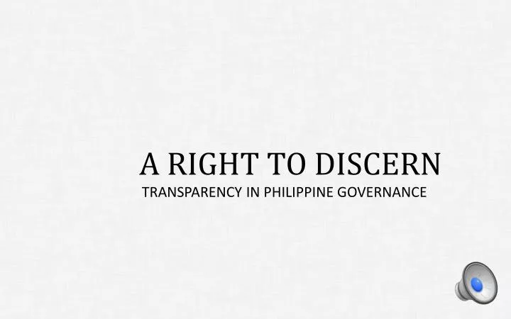 a right to discern