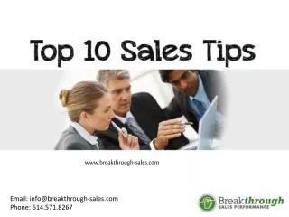 Top 10 Sales Tips