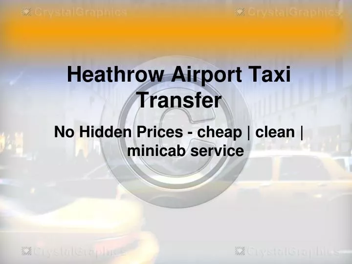 heathrow airport taxi transfer
