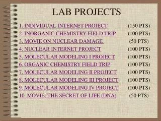 LAB PROJECTS