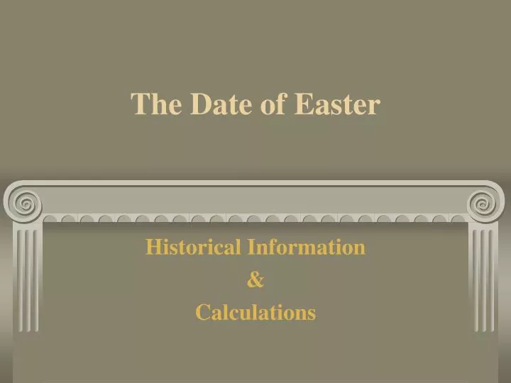 the date of easter