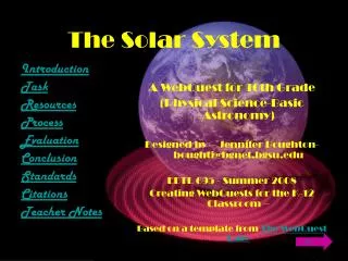 The Solar System