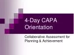 4-Day CAPA Orientation - slide 1