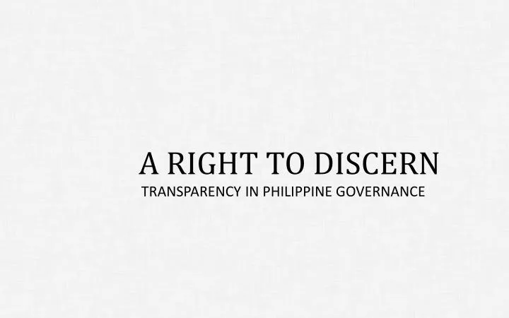 a right to discern