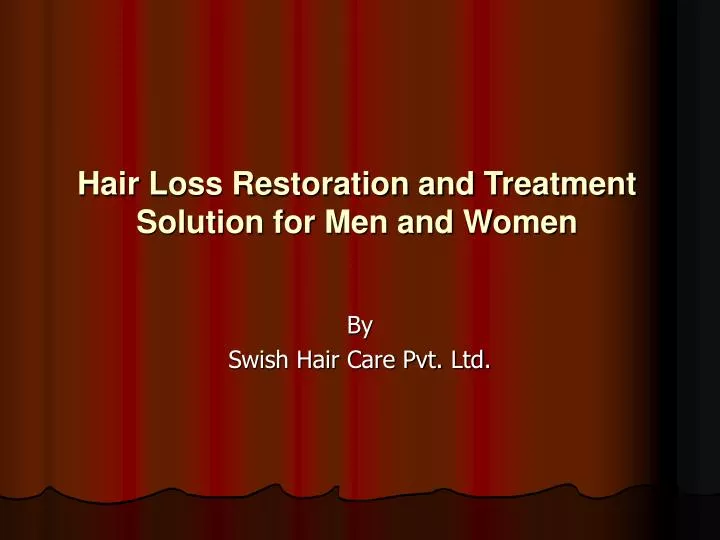 hair loss restoration and treatment solution for men and women