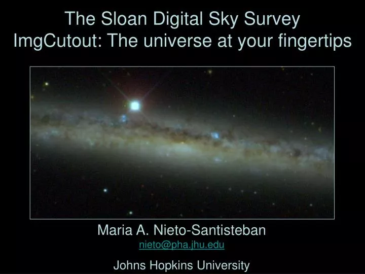 the sloan digital sky survey imgcutout the universe at your fingertips