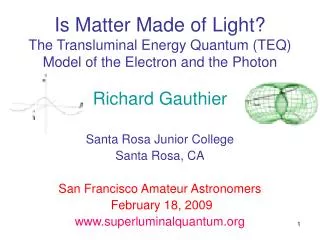 Is Matter Made of Light? The Transluminal Energy Quantum (TEQ) Model of the Electron and the Photon