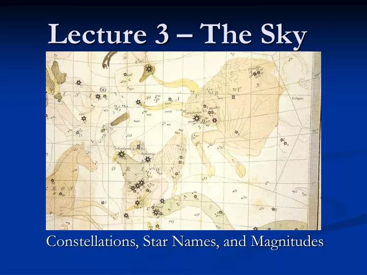 lecture 3 the sky