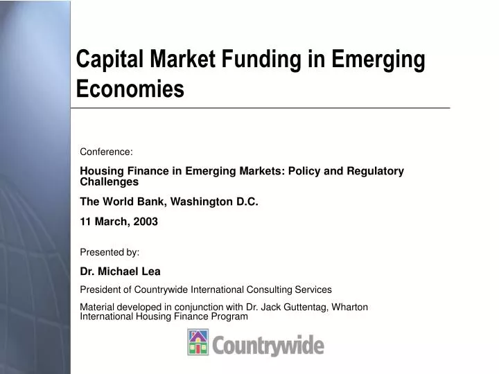 capital market funding in emerging economies