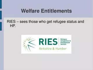 Welfare Entitlements