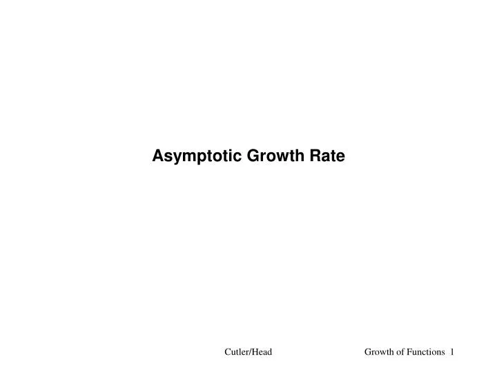 asymptotic growth rate
