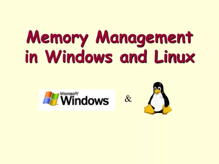 memory management in windows and linux