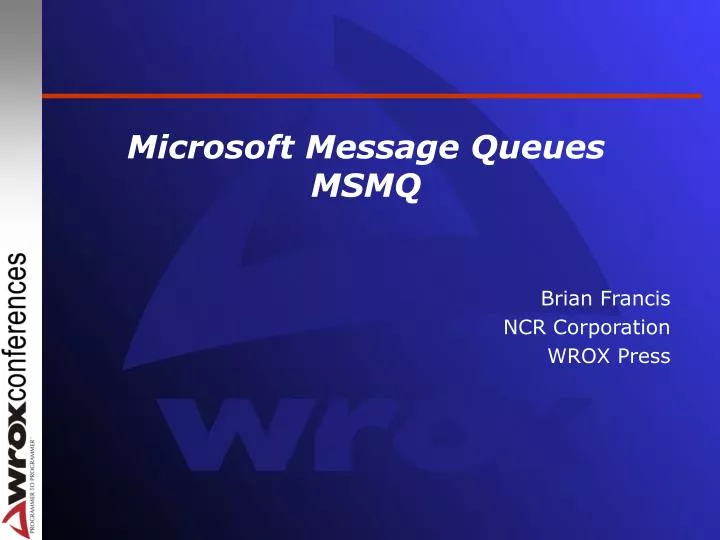 microsoft message queues msmq