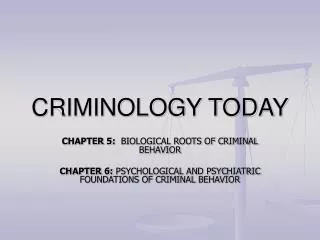 CRIMINOLOGY TODAY
