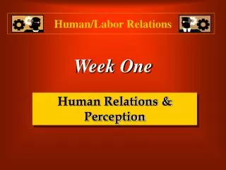 Human/Labor Relations