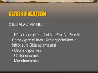 classification