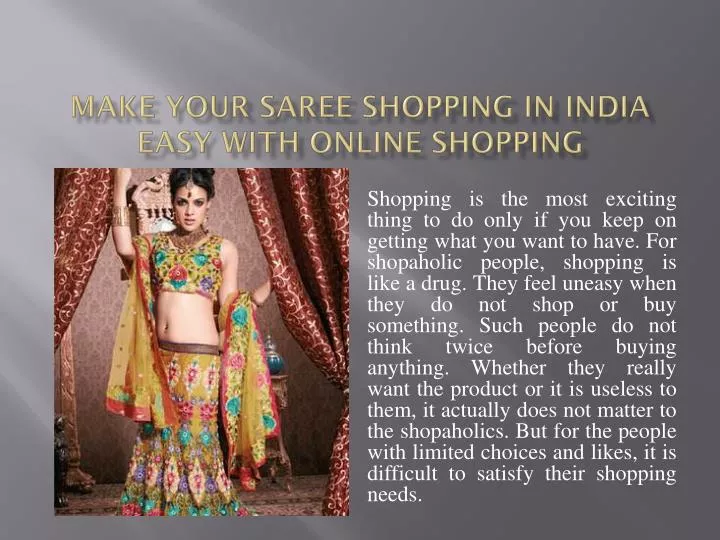 make your saree shopping in india easy with online shopping