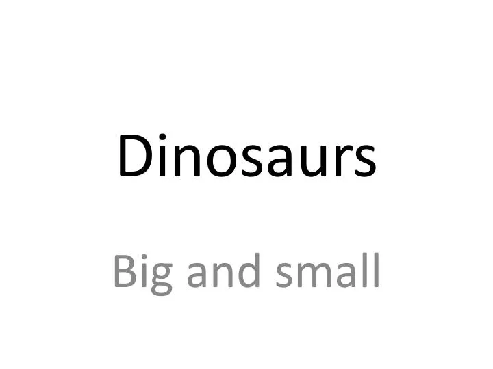 d inosaurs