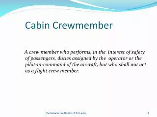 Cabin Crewmember