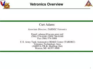 Vetronics Overview