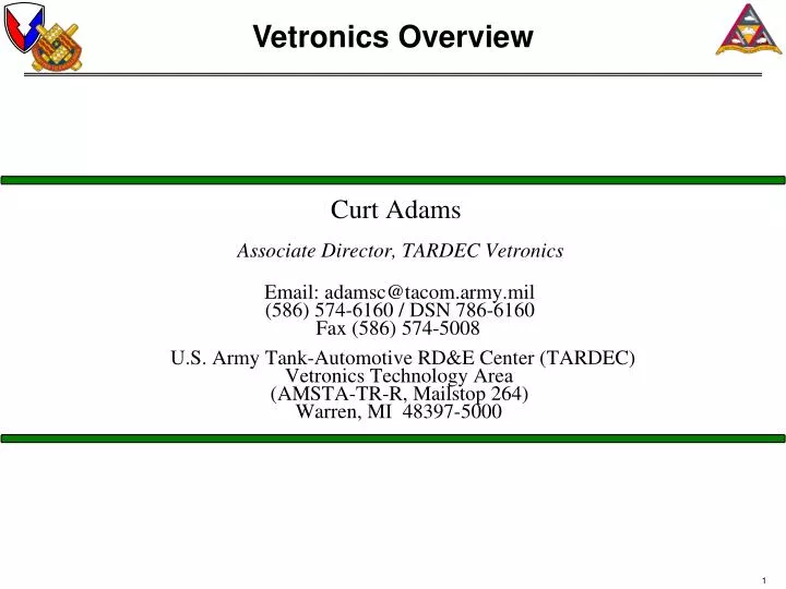 vetronics overview
