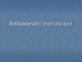 antibakteri ln chemoterapie