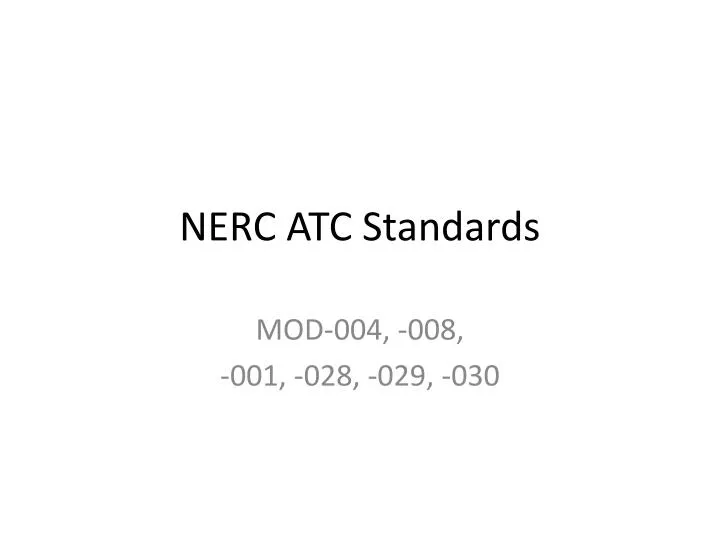 nerc atc standards