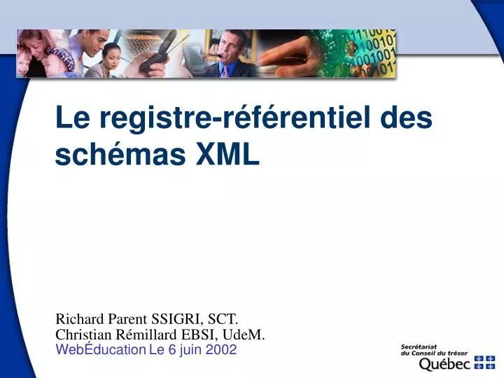 le registre r f rentiel des sch mas xml