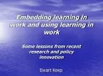Innovations in Workplace Learning: Insights from Recent Research and Policy - slide 1