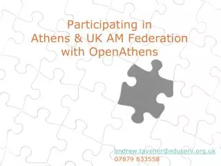Participating in Athens &amp; UK AM Federation with OpenAthens