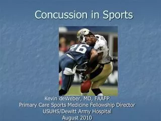 Concussion in Sports