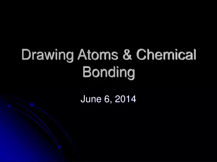 drawing atoms chemical bonding