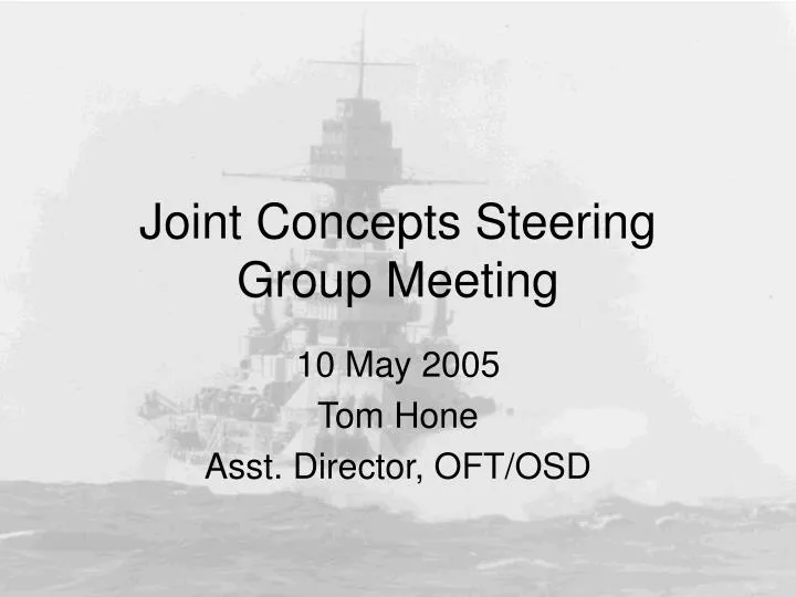 joint concepts steering group meeting