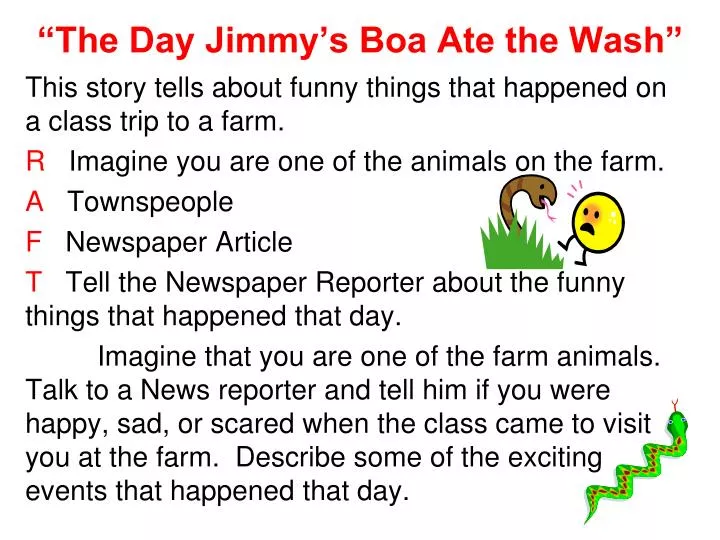 the day jimmy s boa ate the wash