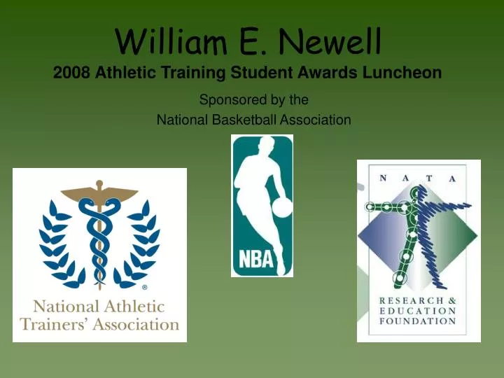 william e newell 2008 athletic training student awards luncheon