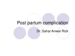 Post partum complication - slide 1