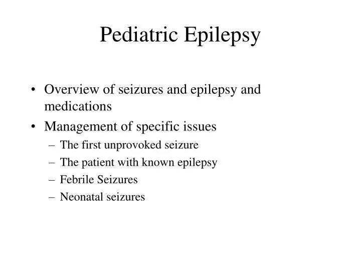 pediatric epilepsy