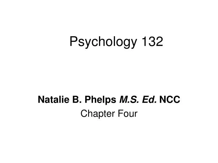 psychology 132