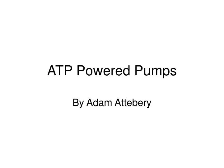 atp powered pumps