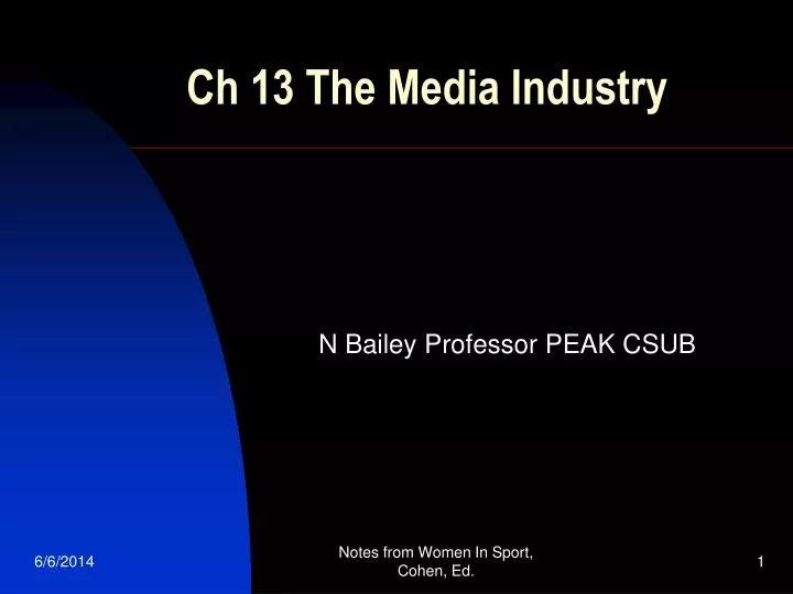 ch 13 the media industry