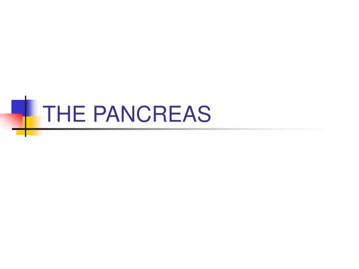 the pancreas