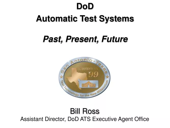 dod automatic test systems past present future