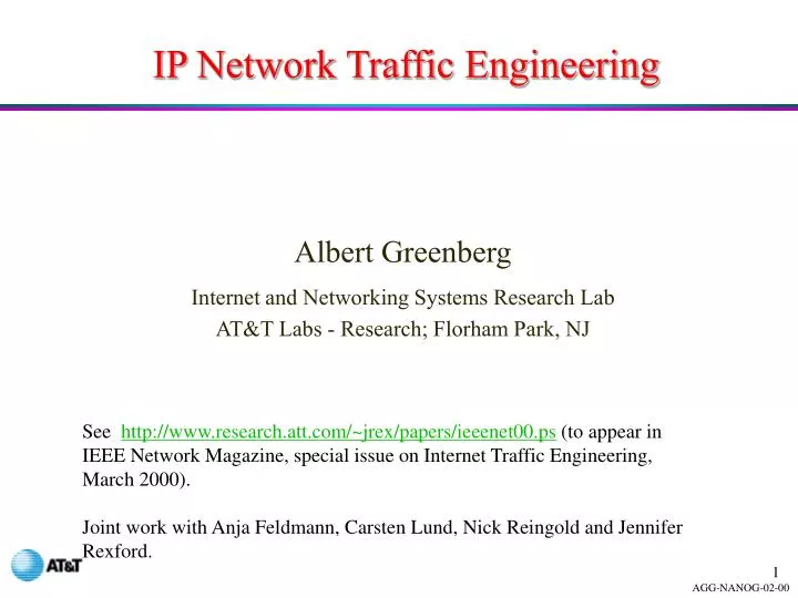 ip network traffic engineering