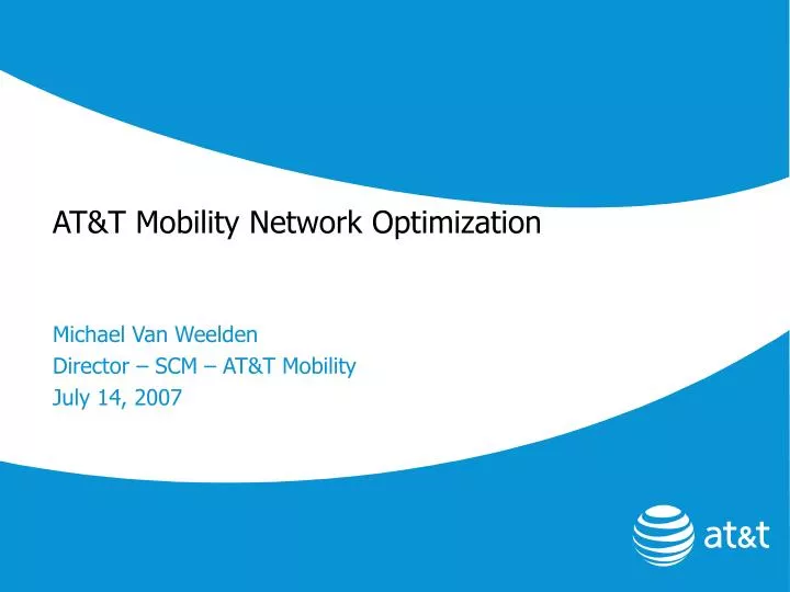 at t mobility network optimization
