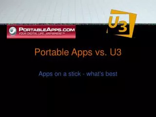 Portable Apps vs. U3