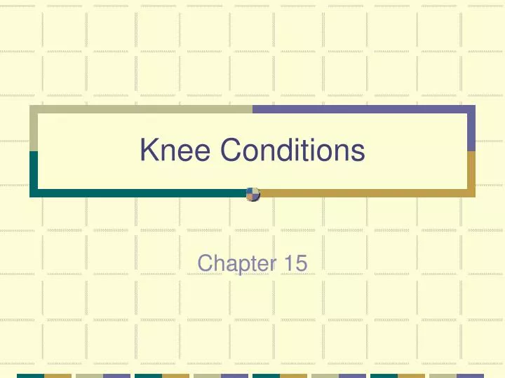 knee conditions