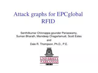 Attack graphs for EPCglobal RFID