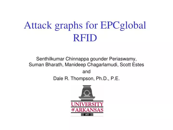attack graphs for epcglobal rfid