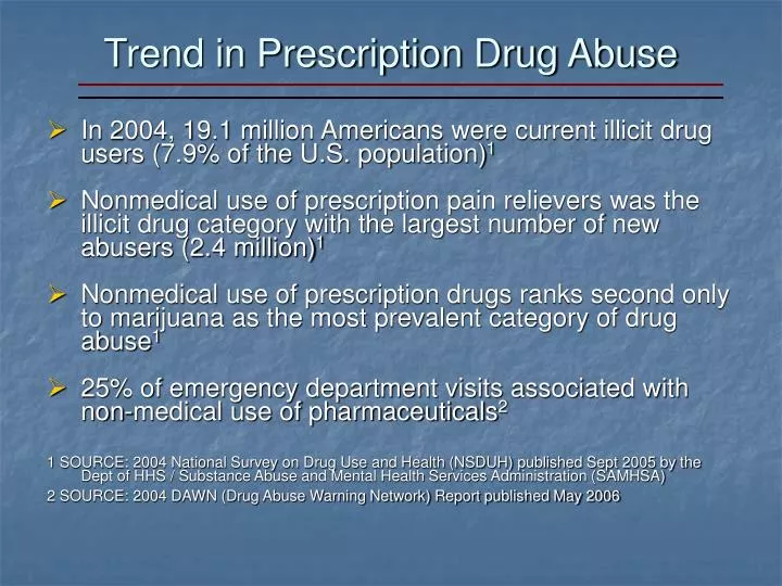 trend in prescription drug abuse
