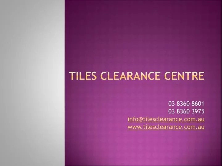 tiles clearance centre